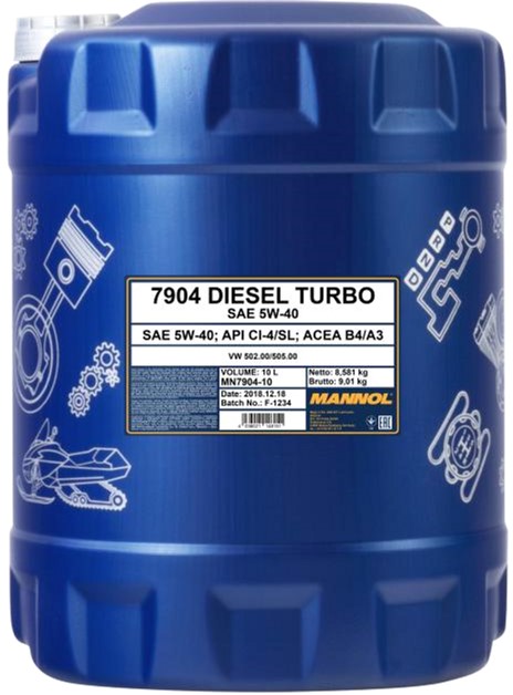 Олива моторна MANNOL Diesel Turbo 5W-40 10 л (MN7904-10)